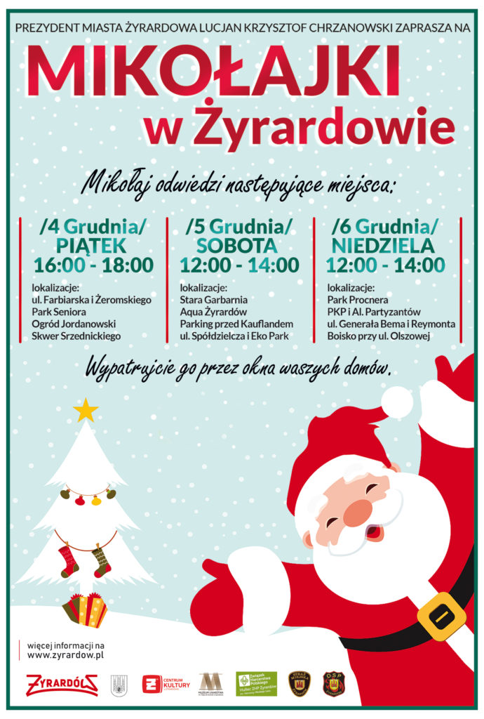 plakat mikołajki w żyrardowie