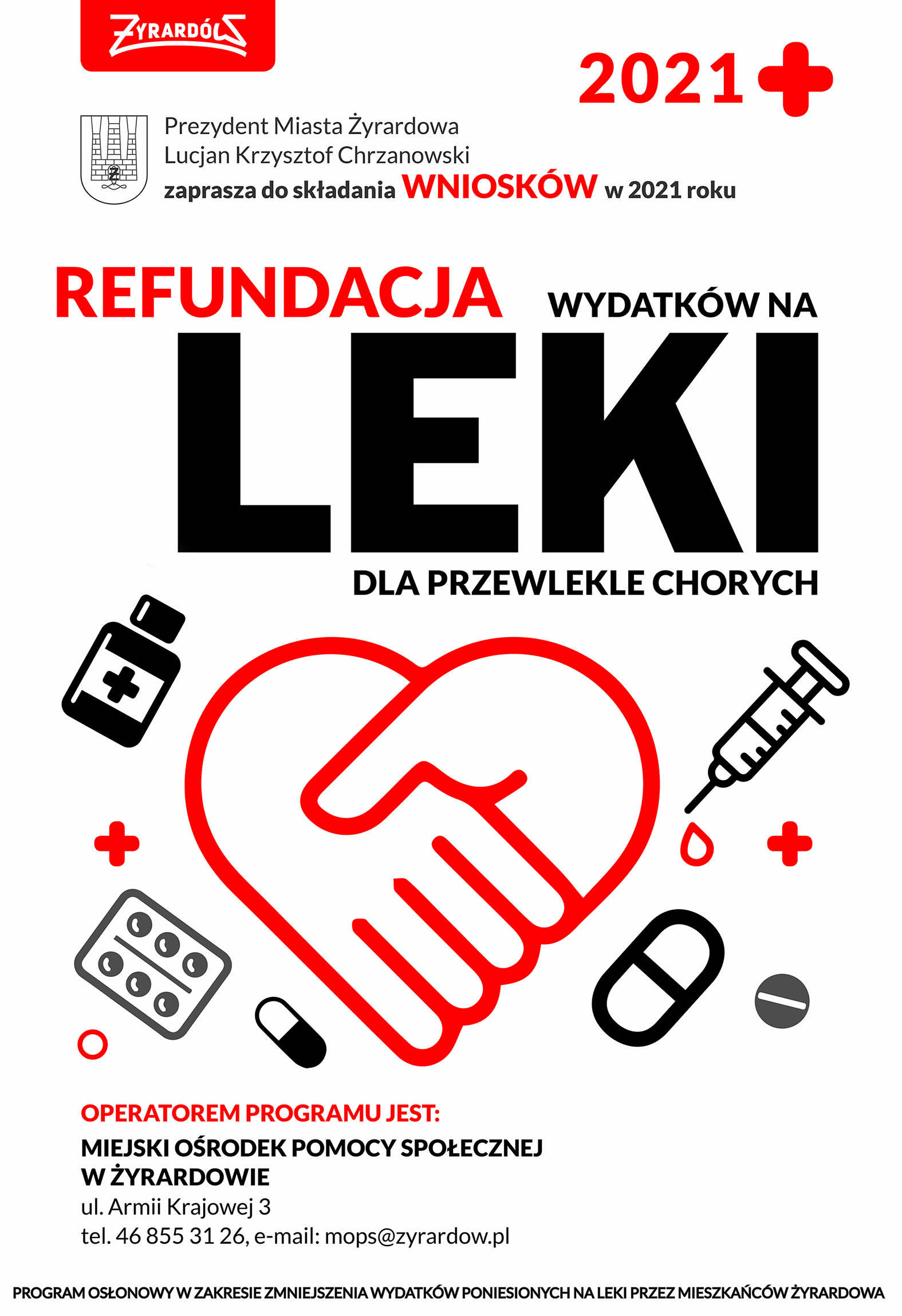 plakat promujacy program refundacji wydatków poniesionych na leki