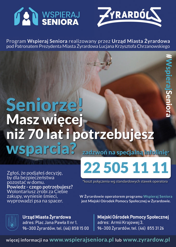 plakat akcji wspieraj seniora