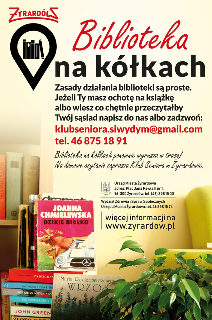 plakat akcji biblioteka na kółkach