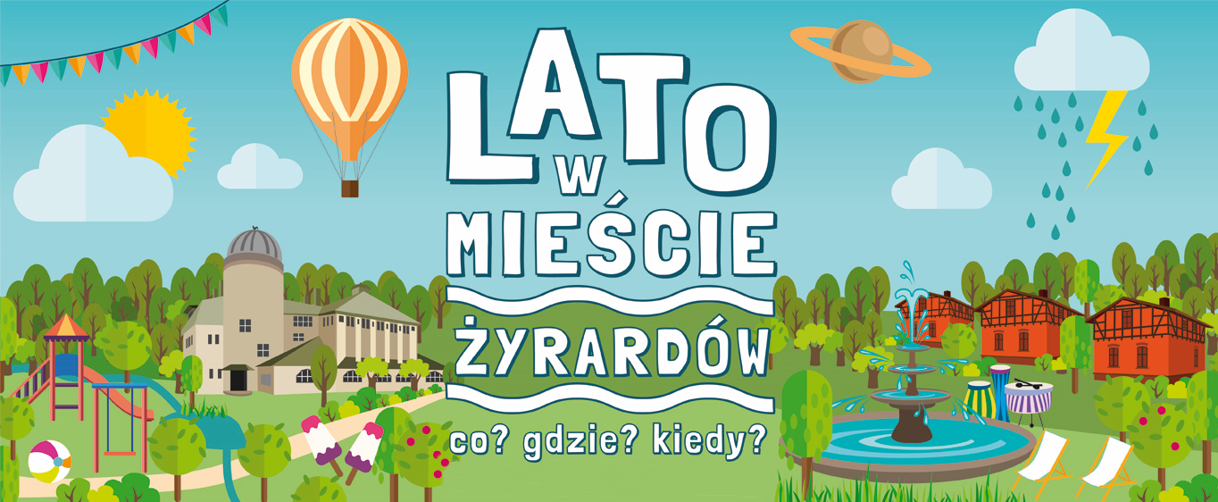 baner z grafiką Lato w mieście. Żyrardów