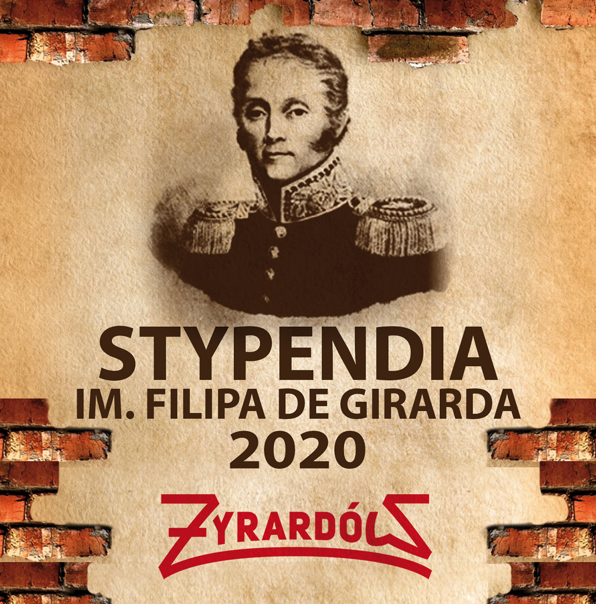 grafika promująca stypendia Fipipa de Girarda